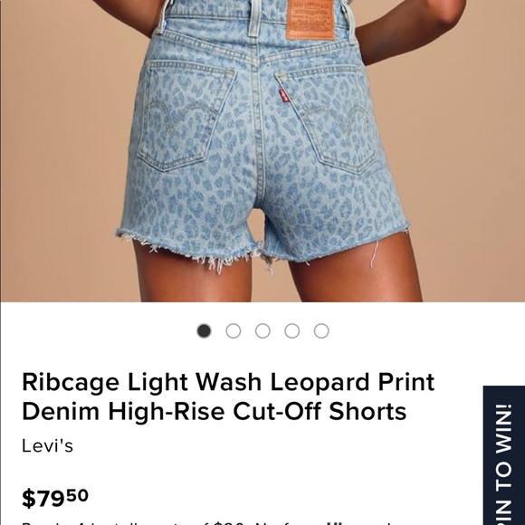 levi's leopard shorts